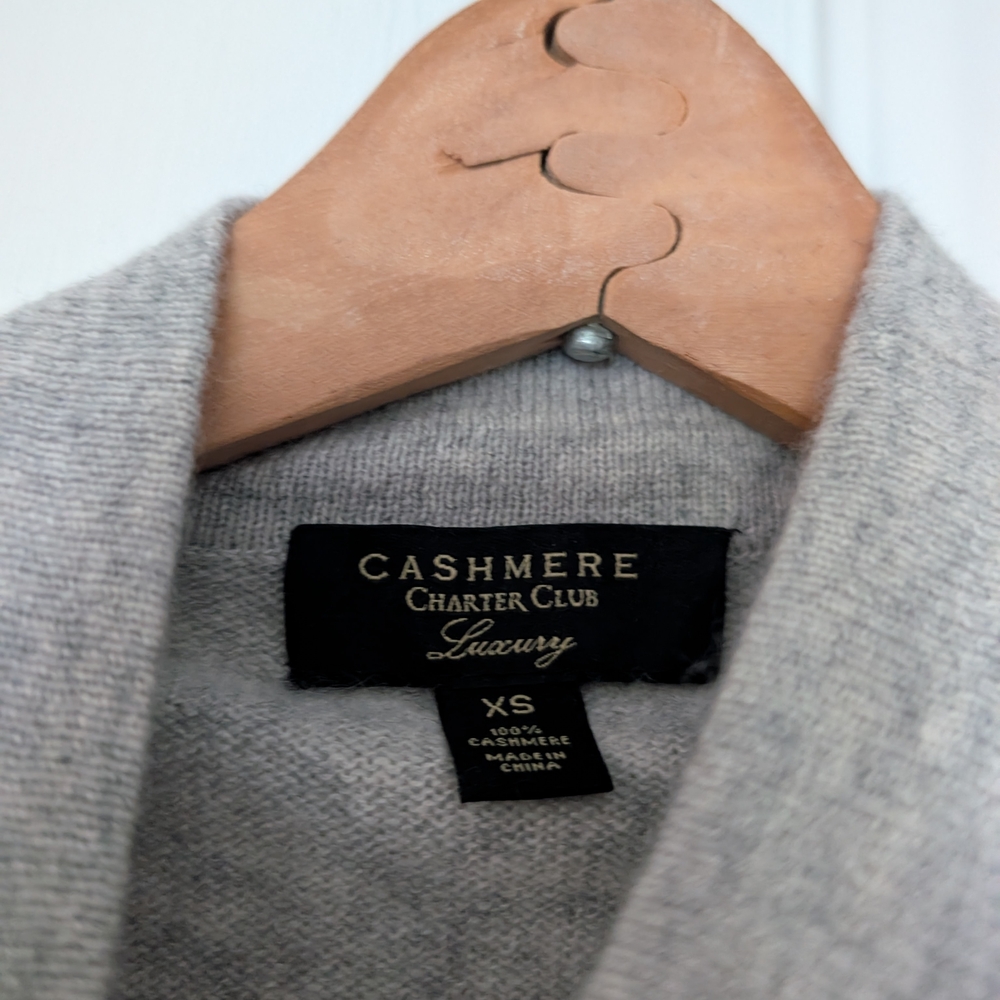 Charter Club Luxury Cashmere Gray Sweater